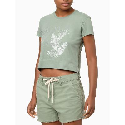 Camiseta Feminina Logo Relevo Pino Glitte - Verde