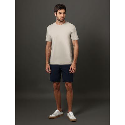 Camiseta Masculina de Algodão Essentials Minimalista - Caqui Claro
