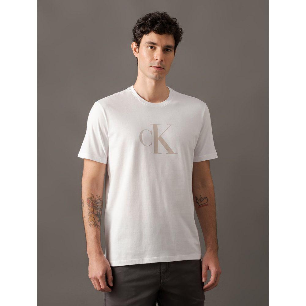 Camiseta Masculina Manga Curta Gel Calvin Klein Jeans - Branco 2 - 1