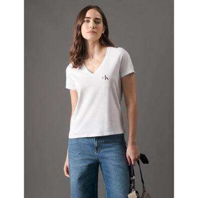 Camiseta Feminina Decote v - Branco 2