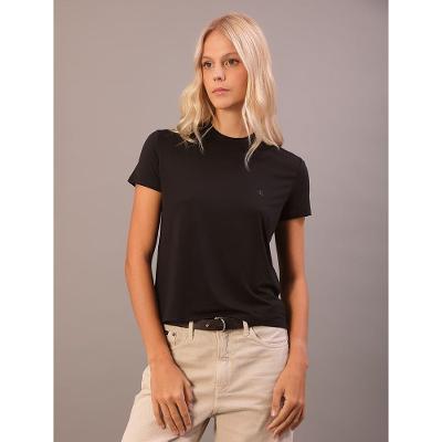 Camiseta Feminina Visco Lycra Calvin Klein Jeans - Preto