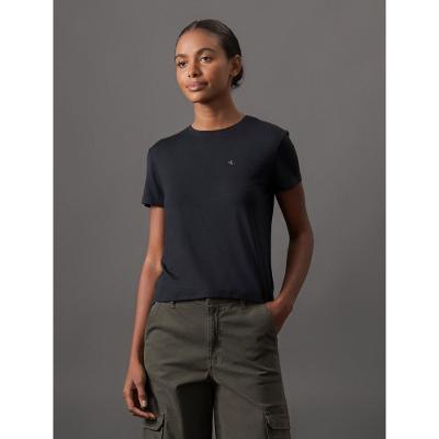 Camiseta Feminina Viscolycra Calvin Klein Jeans - Preto