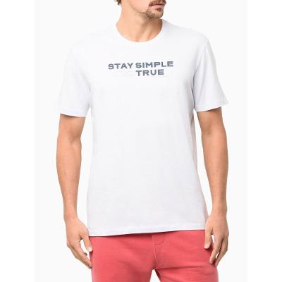 Camiseta Masculina Stay Simple & True - Branco
