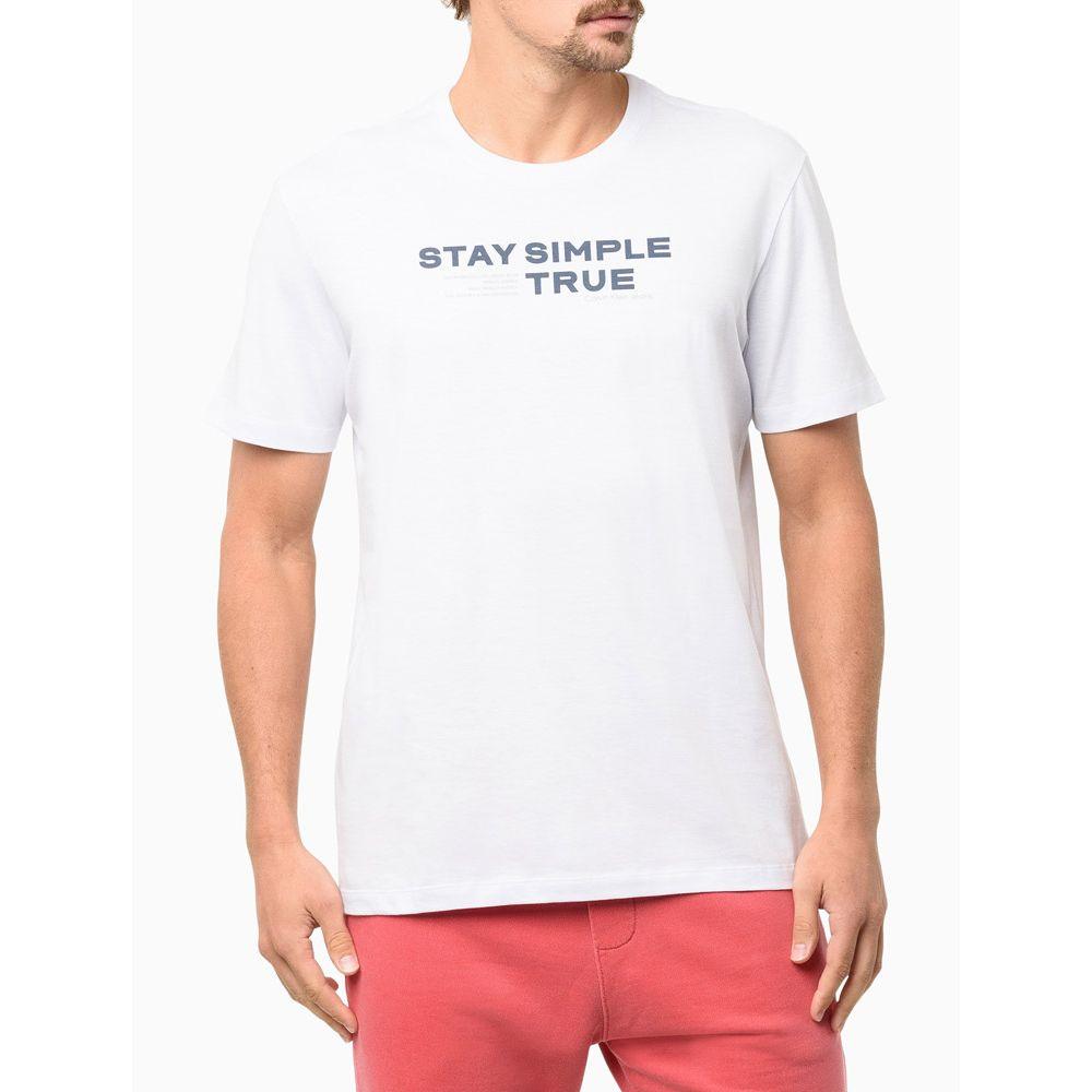 Camiseta Masculina Stay Simple & True - Branco - 1