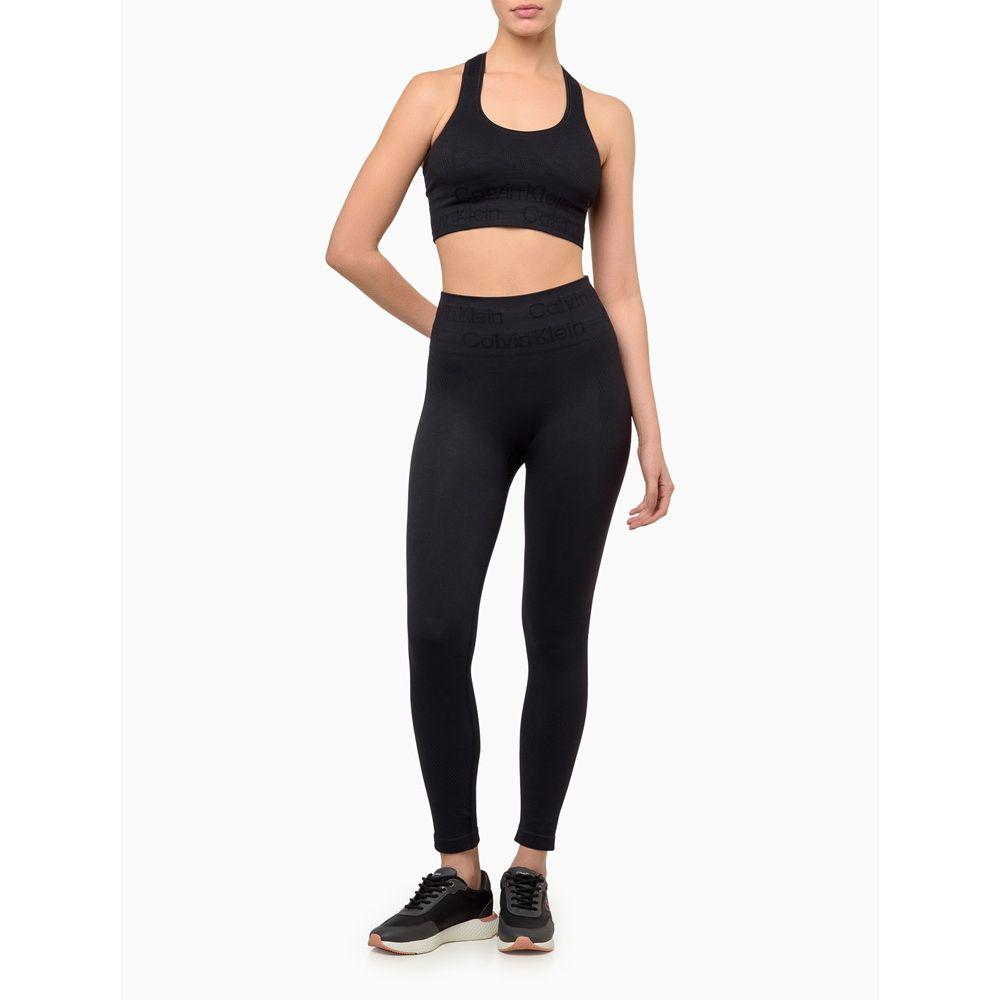 Calça Legging Feminina Tonal Seamless Calvin Klein Sport - Preto - 2