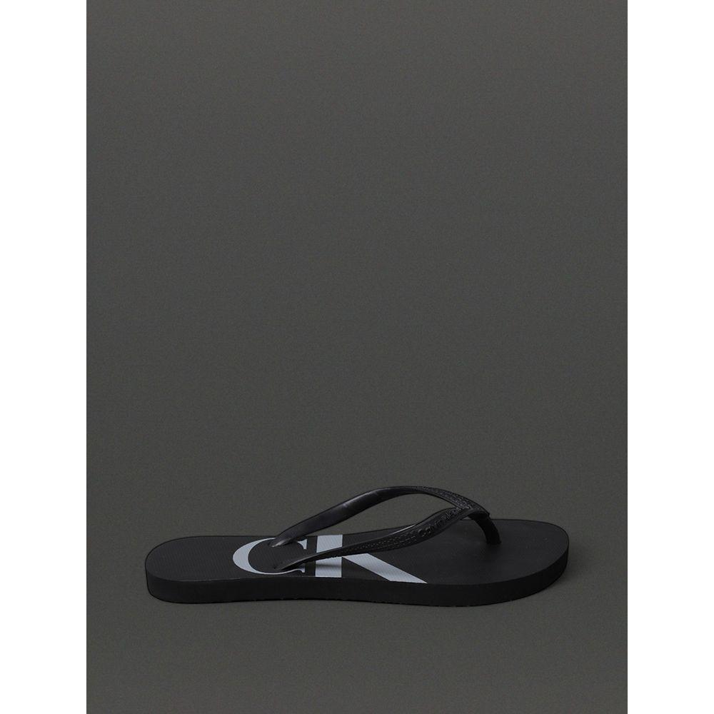 Chinelo Feminino Logo Corrido Calvin Klein Jeans - Preto - 1