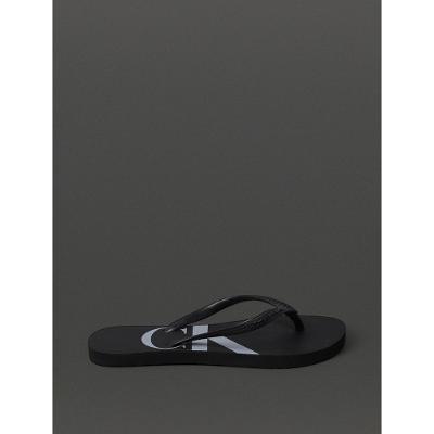 Chinelo Feminino Logo Corrido Calvin Klein Jeans - Preto