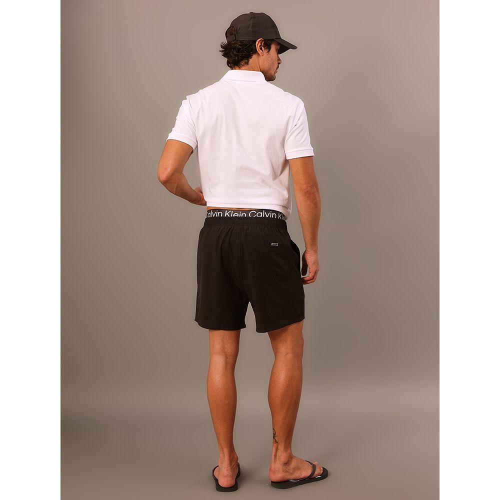 Short D'Água Masculino Elástico Calvin Klein Swimwear - Preto - 4
