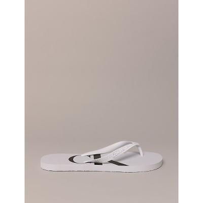 Chinelo Masculino Logo Corrido Calvin Klein Jeans - Branco 2