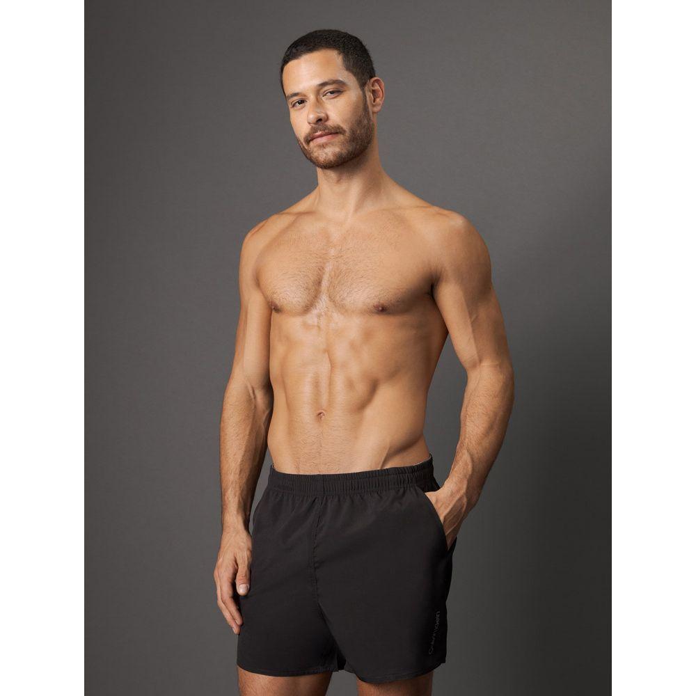 Short D'Água Masculino Elástico Liso Calvin Klein Swimwear - Preto - 1