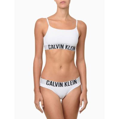 Calcinha Tanga Micro Intense Power Calvin Klein Underwear - Branco/Branco