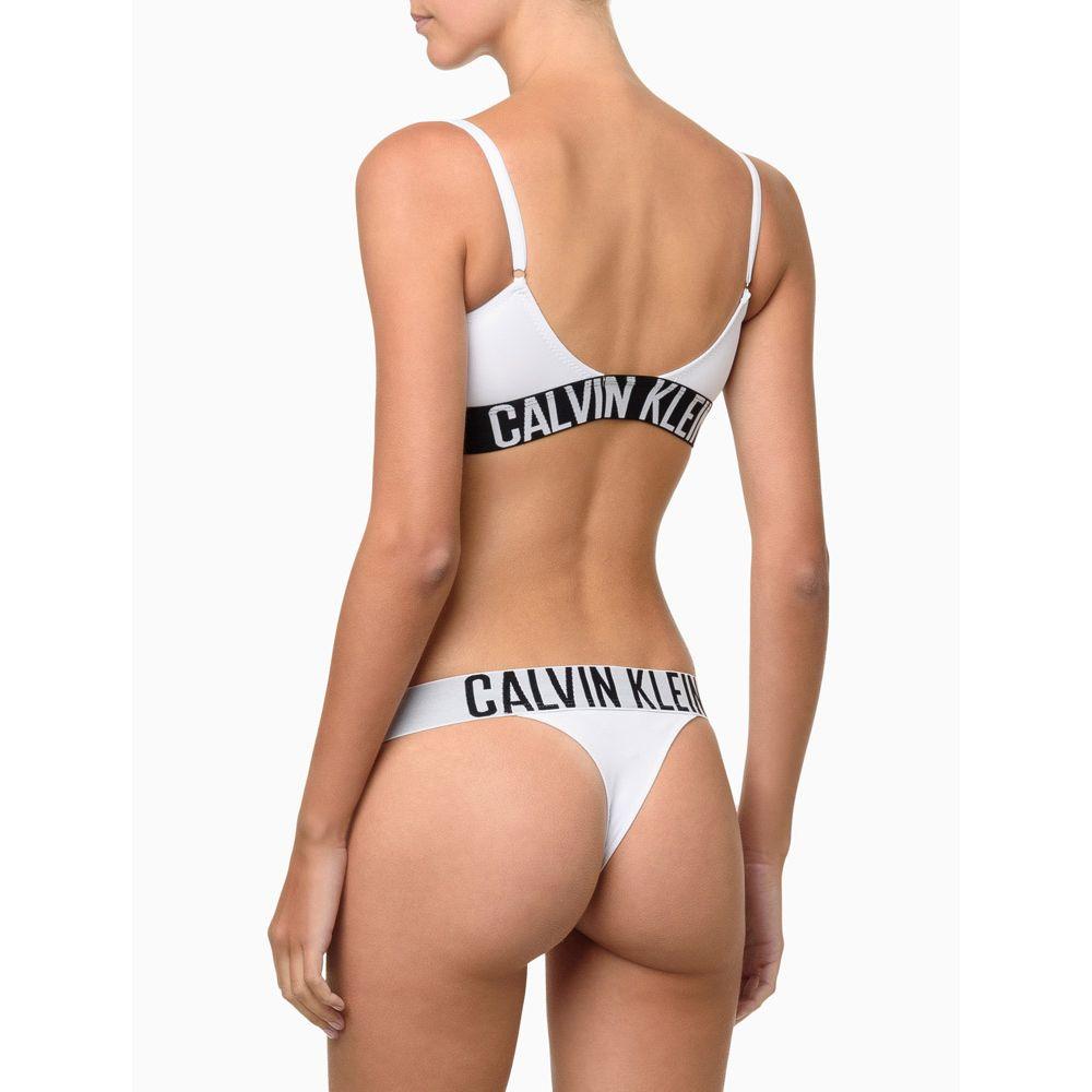 Calcinha Fio Dental Micro Intense Power Calvin Klein Underwear - Branco/Branco - 3