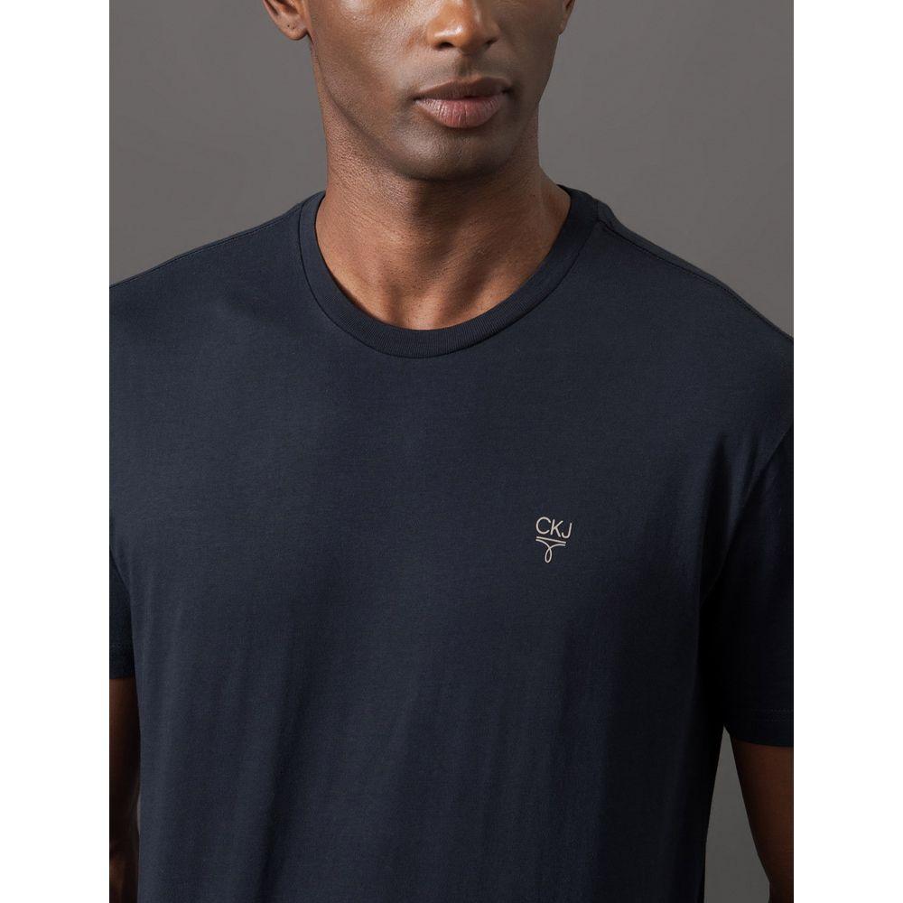 Camiseta Masculina Estampa Ômega No Peito Calvin Klein Jeans - Marinho - 4