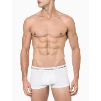Kit 4 Underwear Trunk Classic Cintura Baixa Com Elastano Elástico Cueca Calvin Klein - Branco - 1