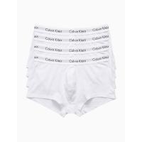 Kit 4 Underwear Trunk Classic Cintura Baixa Com Elastano Elástico Cueca Calvin Klein - Branco - 3