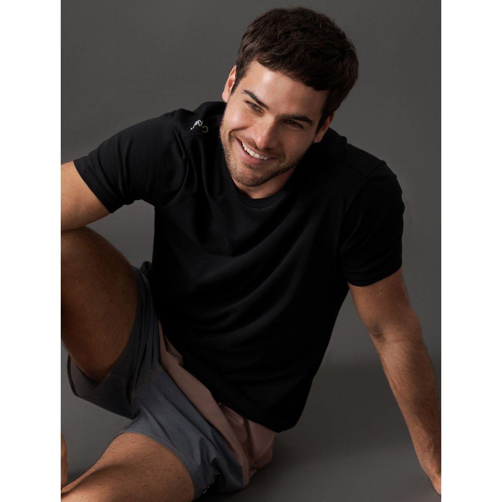 Camiseta Manga Curta Logo Costas Calvin Klein Swimwear - Preto - 1