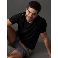 Camiseta Manga Curta Logo Costas Calvin Klein Swimwear - Preto - 1