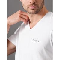 Camiseta Manga Curta Decote v Logo No Peito Calvin Klein Swimwear - Branco