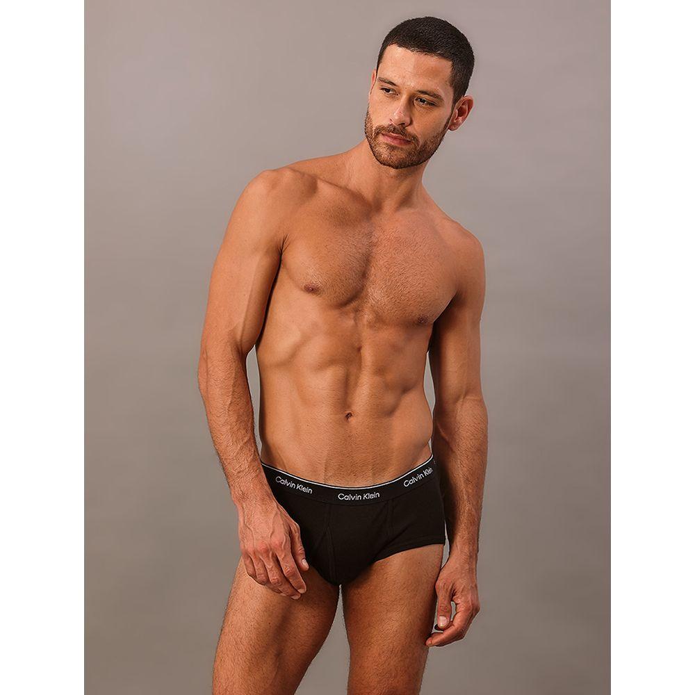Kit 3 Cuecas Brief Cotton Rib Calvin Klein - Black - 2