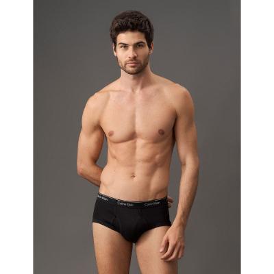 Kit 3 Cuecas Brief Cotton Rib Calvin Klein - Black