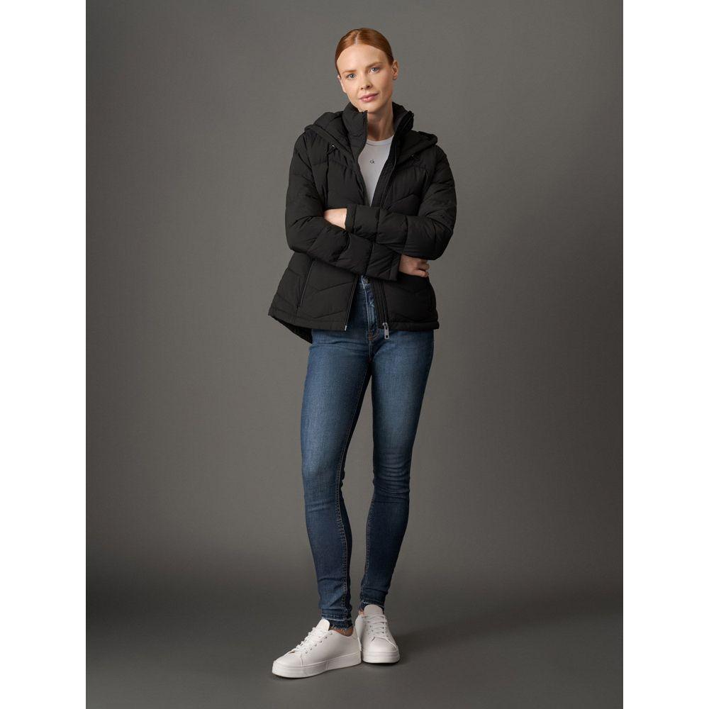 Jaqueta Feminina Matelassê Logo Calvin Klein Jeans - Preto - 3