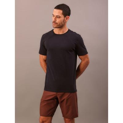 Camiseta Manga Curta Swimwear Logo Costas Calvin Klein Swimwear - Azul Marinho