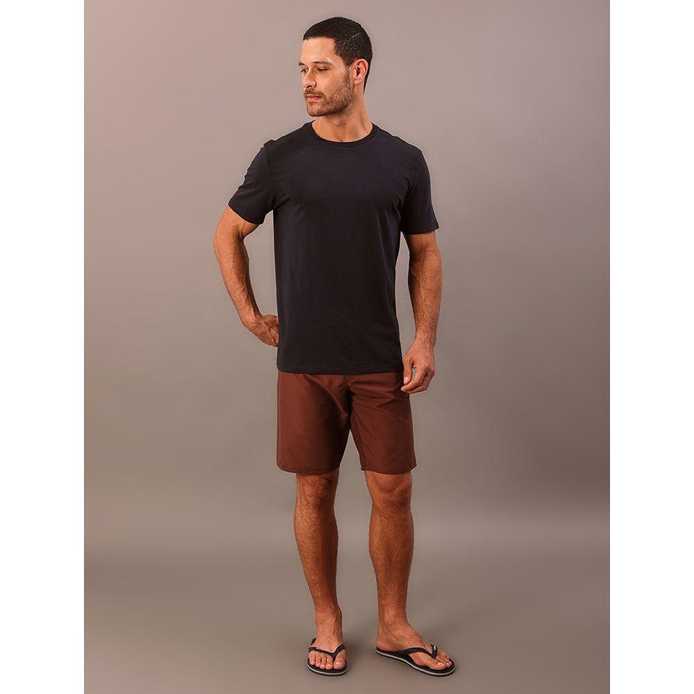 Camiseta Manga Curta Swimwear Logo Costas Calvin Klein Swimwear - Azul Marinho - 1