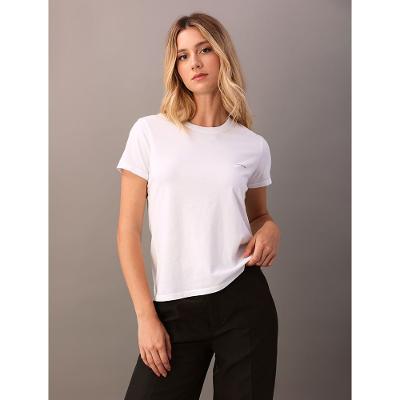 Camiseta Feminina Slim Estampa Mini Calvin Klein Jeans - Branco