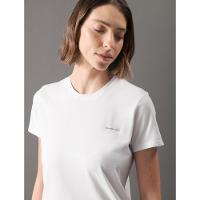 Camiseta Feminina Slim Estampa Mini Calvin Klein Jeans - Branco