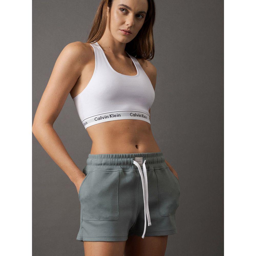 Top Feminino Nadador Básico Elástico Com Logo Underwear Calvin Klein - Branco - 2