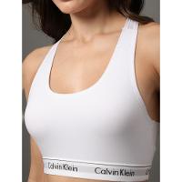 Top Feminino Nadador Básico Elástico Com Logo Underwear Calvin Klein - Branco - 5