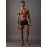 Kit 4 Underwear Trunk Classic Cintura Baixa Com Elastano Elástico Cueca Calvin Klein - Preto - 1