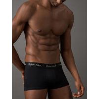 Kit 4 Underwear Trunk Classic Cintura Baixa Com Elastano Elástico Cueca Calvin Klein - Preto