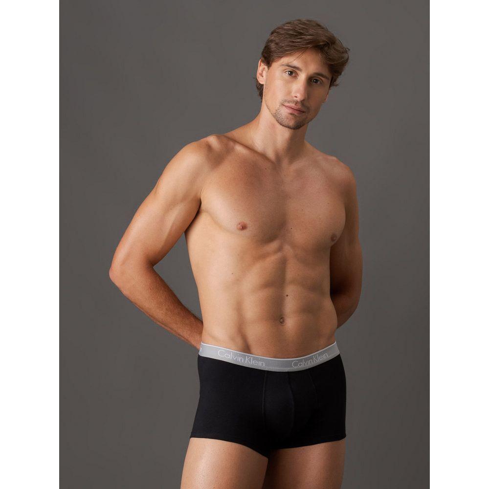 Kit 2 Underwear Trunk Cintura Baixa de Algodão Clássica Cuecas Calvin Klein - Preto - 1