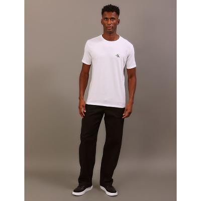Camiseta Masculina Básica Estampa Logo Reissue No Peito Calvin Klein Jeans - Branco