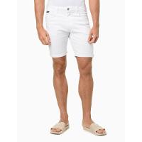 Bermuda de Sarja Masculina Com Stretch e Barra a Fio Calvin Klein Jeans - Branco - 1