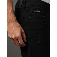 Bermuda de Sarja Masculina Com Stretch e Barra a Fio Calvin Klein Jeans - Preto