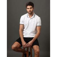 Bermuda de Sarja Masculina Com Stretch e Barra a Fio Calvin Klein Jeans - Preto - 5