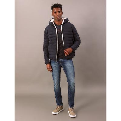Jaqueta Matelassê Sherpa Capuz Calvin Klein Jeans - Marinho