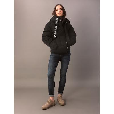 Jaqueta Feminina Curta Com Cadarço Largo Calvin Klein - Preto