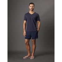 Camiseta Manga Curta Decote v Logo No Peito Calvin Klein Swimwear - Azul Marinho - 3