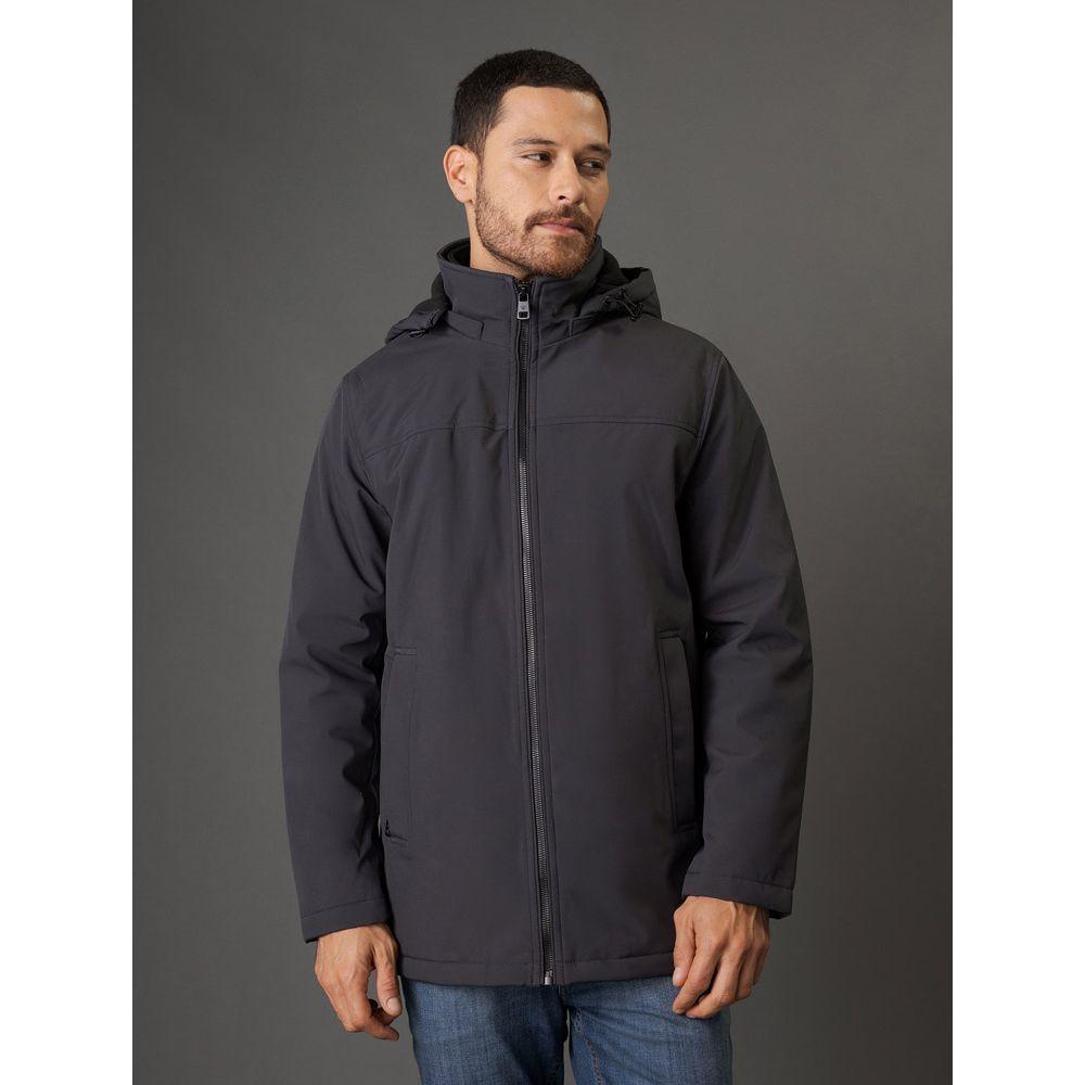 Jaqueta Masculina Clássica Com Capuz Calvin Klein Jeans - Chumbo - 1