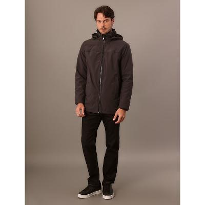 Jaqueta Masculina Clássica Com Capuz Calvin Klein Jeans - Chumbo