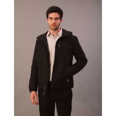 Jaqueta Masculina Capuz e Logo No Peito Calvin Klein Jeans - Preto