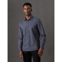 Camisa Manga Longa Calvin Klein Jeans Regular Fil a Fil - Preto - 1