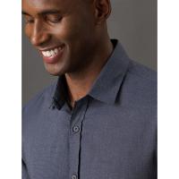 Camisa Manga Longa Calvin Klein Jeans Regular Fil a Fil - Preto