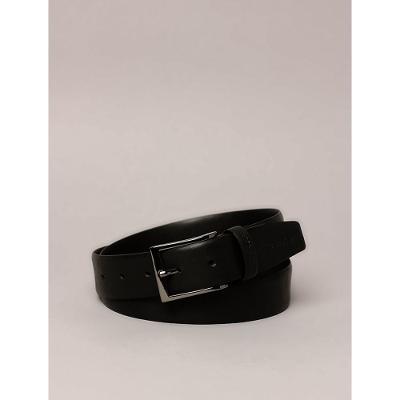 Cinto Masculino Básico de Couro Calvin Klein - Preto