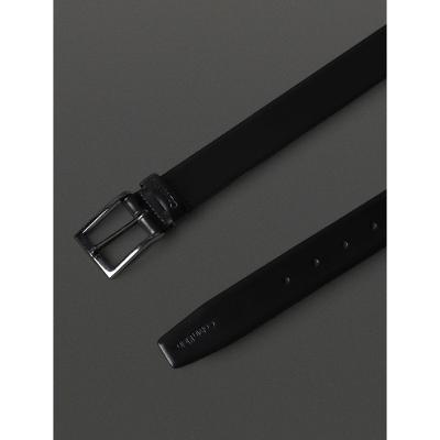 Cinto Masculino Básico de Couro Calvin Klein - Preto