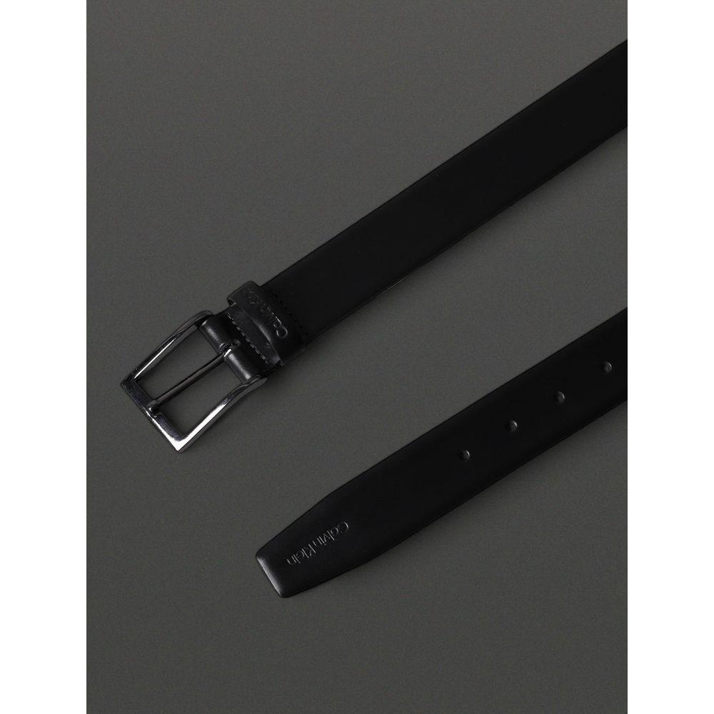 Cinto Masculino Básico de Couro Calvin Klein - Preto - 2