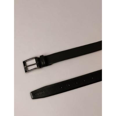 Cinto Masculino Básico de Couro Calvin Klein - Preto